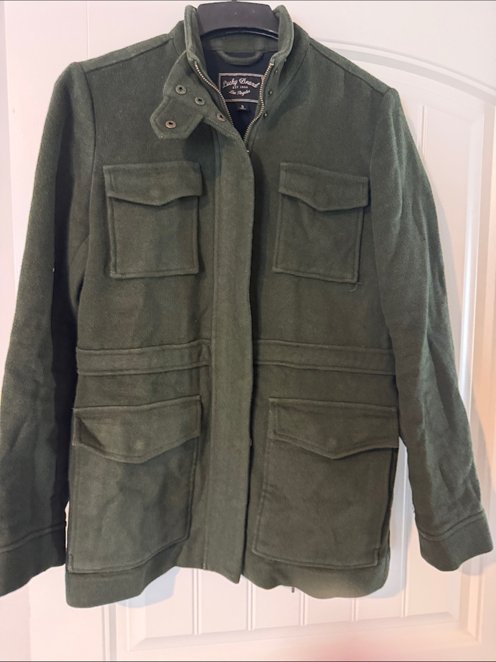 Lucky Brand Olive Green Military Field Jacket